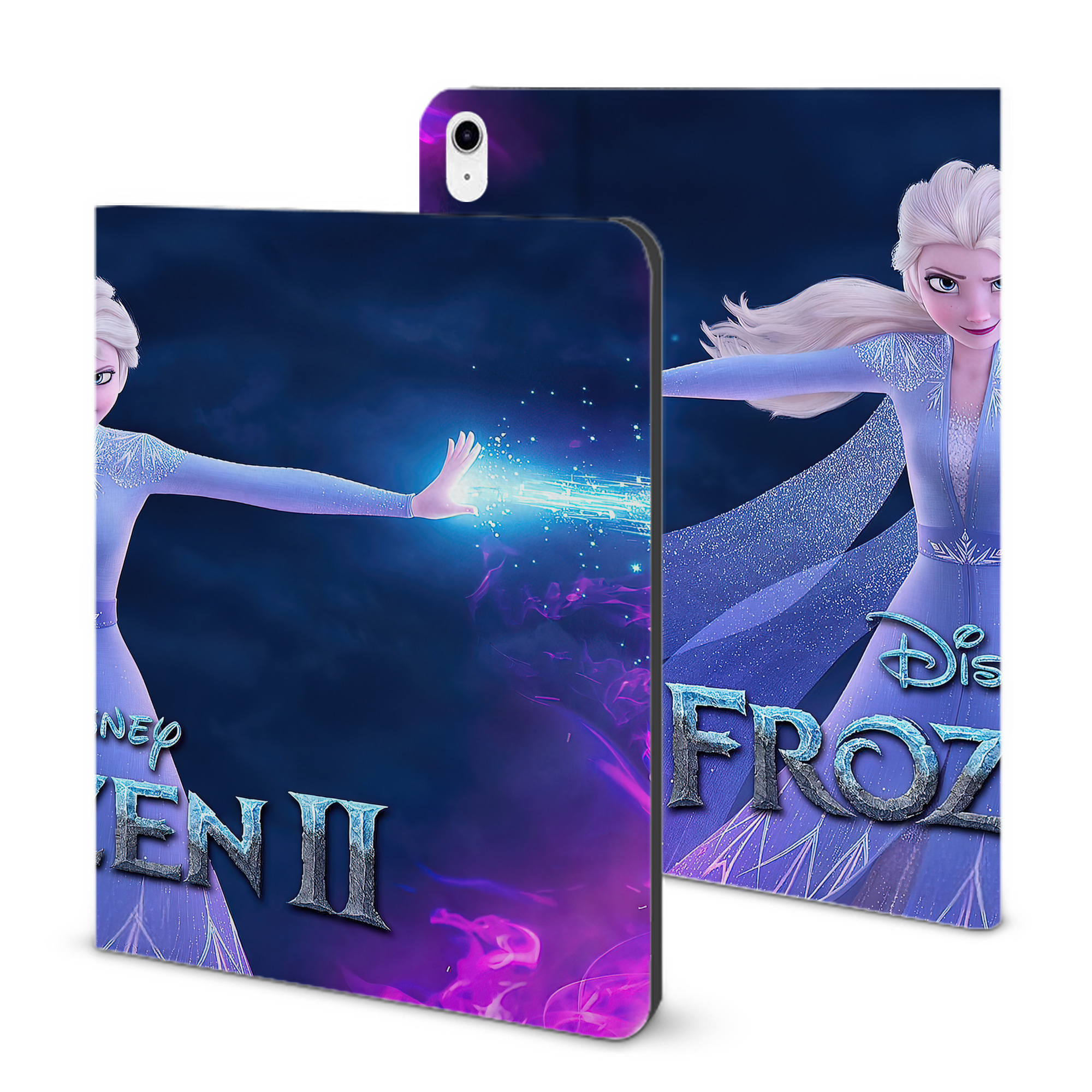 （画像用） アナと雪の女王 アンナ エルサ Frozen Anna Elsa IPad ケース ブック型 PUレザー TPU 耐衝撃 軽量 薄型 ペン収納なし 全面保護 IPad 各モデル対応